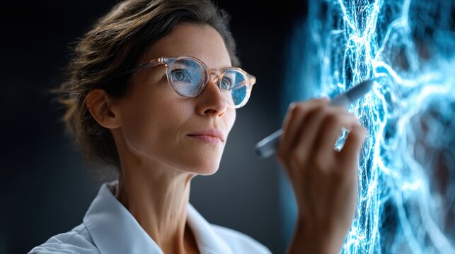 Future Tech: Woman in Science. Innovation and Research., Technology, Healthcare - Powered by Adobe