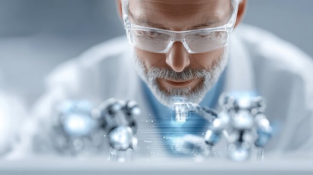 Medical Tech Innovation: Scientist & Futuristic Technology, Healthcare