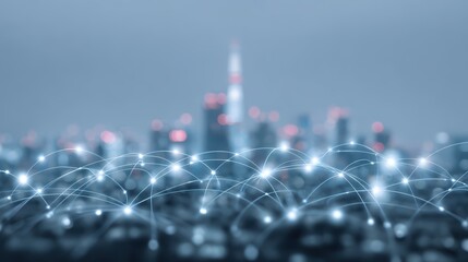 Modern Network Technology Stock Image: Connectivity & Data, Abstract, Business