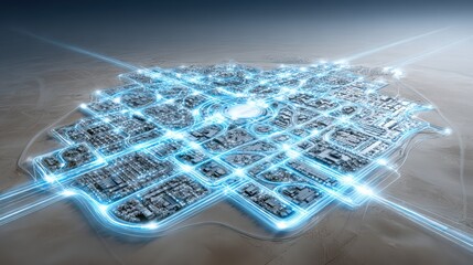 Smart City Network: Technology, Data, and Connectivity Stock Photo