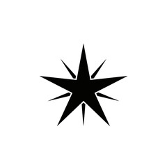 Obraz premium Black Star Icon for New Year and Christmas Celebrations 