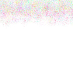 Multicolor Abstract Dust Particles Falling from Above
