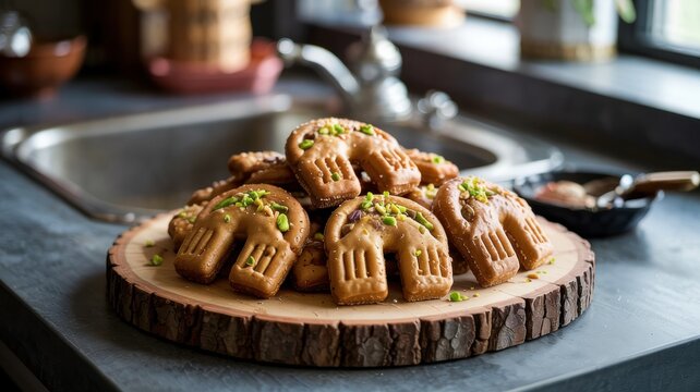 The national dish of Afghan cuisine. 
Cookies "Gosh Phil" ("Elephant's ear")