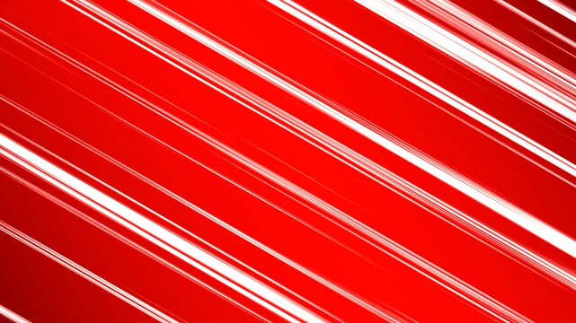 Diagonal speed lines seamless loop animation with energetic white dynamic lines on red gradient background. 4K animated speedline for sport intro, action transition, promotion, and motion background.