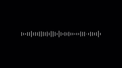 Audio waveform spectrum animation with alpha channel in 4K,audio wave motion background ,line digital minimalist sound wave animation on transparent background, audio wave visualization voice record - Powered by Adobe