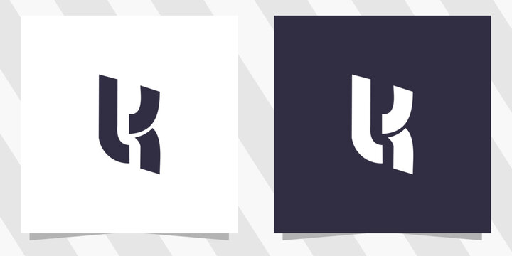 letter lk kl logo design vector