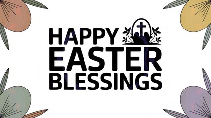 Easter blessings video loop with colorful designs and vibrant visuals for festive celebration