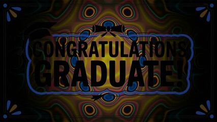 Celebrate graduation with a vibrant tunnel video loop that captures the joy of achievement and new beginnings