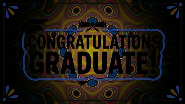 Celebrate graduation with a vibrant tunnel video loop that captures the joy of achievement and new beginnings