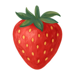 Obraz premium PNG Vibrant strawberry illustration art.