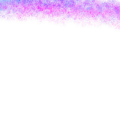 Obraz premium Abstract Pink and Blue Glitter Dust Spray Border Texture