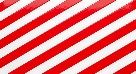 Obraz premium Bold red and white diagonal stripes create a vibrant, modern pattern perfect for festive backgrounds or energetic design projects.