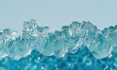 Abstract water surface with bubbles and blue tones for backgrounds