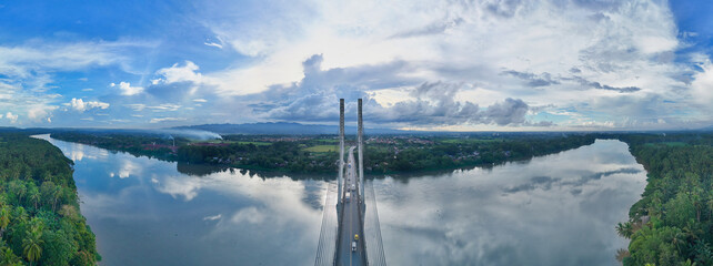 Macapagal Bridge Crossing the Agusan River In Butuan  City
