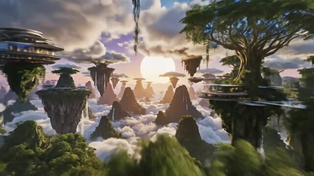 Floating Islands of Pandora - A Breathtaking Fantasy Landscape.
