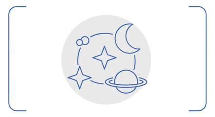 Cosmic Celestial Bodies and Stars in Orbit.