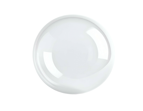 Smooth, shiny white circular surface