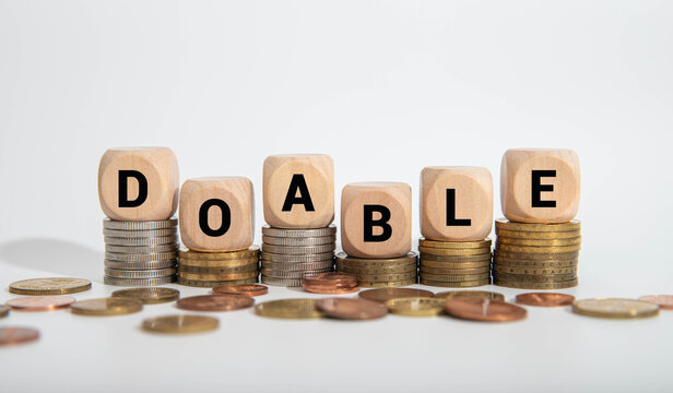 doable colorful word on the wooden background