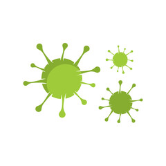 bacteria or virus logo vector icon illustration