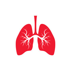 lungs vector icon, lung symbol logo vector icon