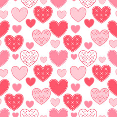 Valentine day valentine seamless pattern with hearts design for fabric, cotton, wallpaper, satin all types of print textile and background	