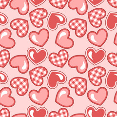 Valentine day valentine seamless pattern with hearts design for fabric, cotton, wallpaper, satin all types of print textile and background	