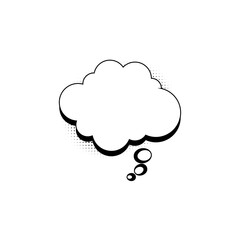 Minimalist Speech Bubble Cloud A Clean, Simple Design for Captions and Thought Balloons