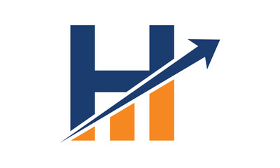 Modern Letter H Finance Logo