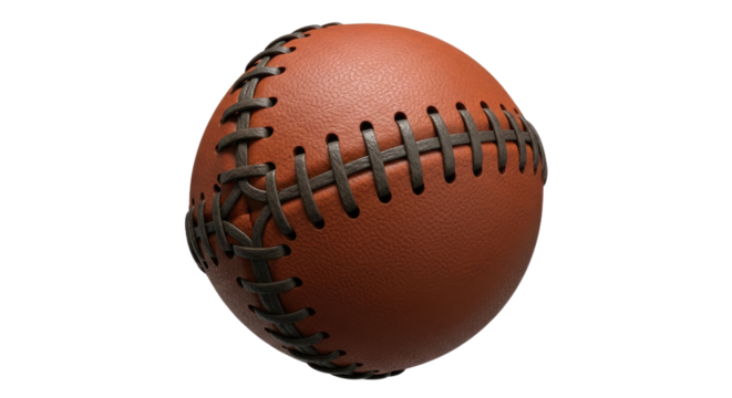 Closeup of a Classic Baseball Ball.