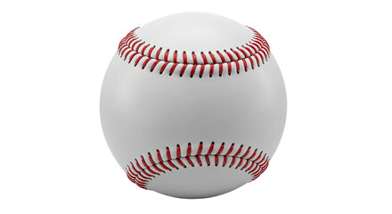 Closeup of Baseball with Red Stitching.
