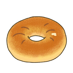 手描きのベーグルのイラスト