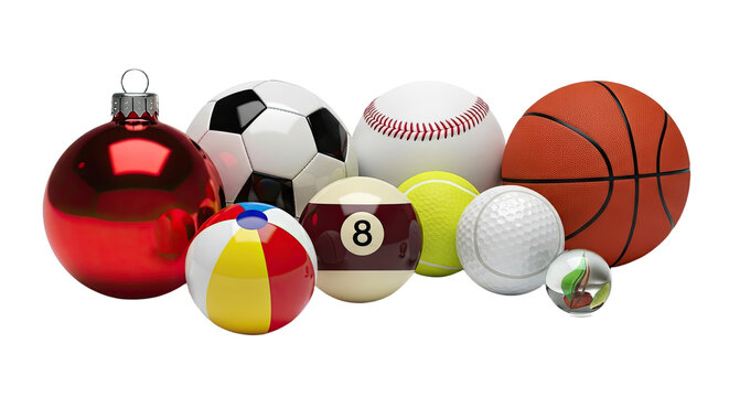 Collection of Sports Balls for Various Games.