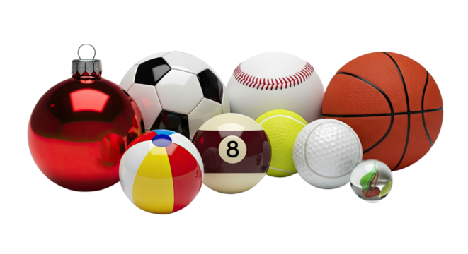 Collection of Sports Balls for Various Games.