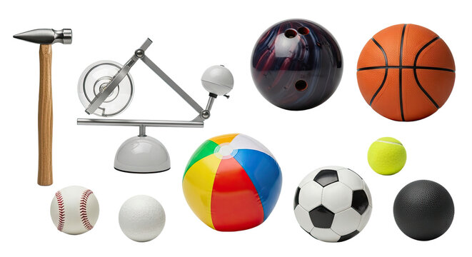 Collection of Various Sports Balls and Equipment.