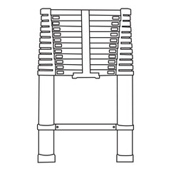 Telescopic aluminum folding ladder