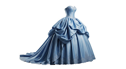 Obraz premium Elegant Blue Victorian Style Dress for Women.