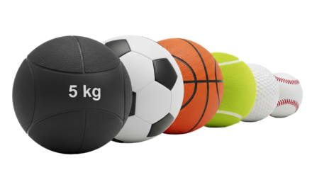 Set of Fitness Balls for Exercise and Workout Routines.