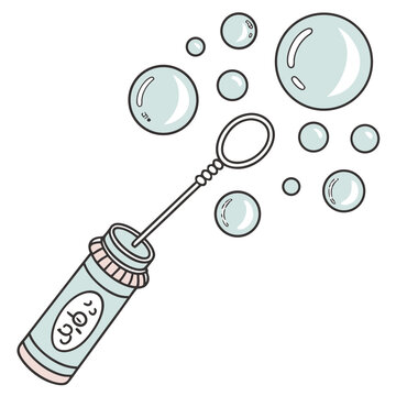 Bubble Wand and Bubbles Illustration with vector