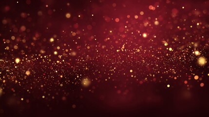 Red and Gold Glitter Sparkles Abstract Background