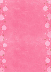 christmas background with ornaments and snowflakes