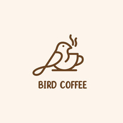 Fototapeta premium Morning Bird Coffee Logo