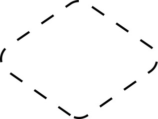 Dashed line square shapes. Elements for design