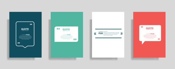 Stylish quote templates for social media branding with colorful backgrounds for presentations and marketing promotions to inspire your audience