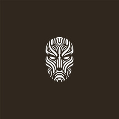 Mask logo template vector illustration design