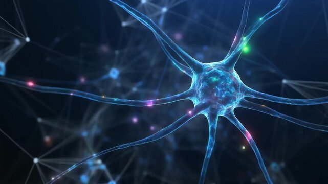 Artificial Neural Network &ndash; Abstract Data Flow and Brain Connection Visualization