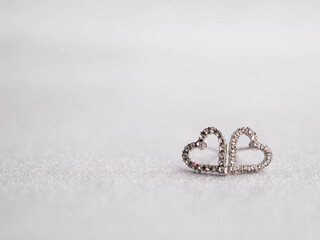 Valentine hearts on bokeh background