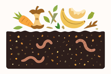 Compost-Enriched Soil Illustration