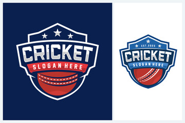 Cricket logo sport design template, cricket team emblem collection, cricket tournament badge logo design vector illustration