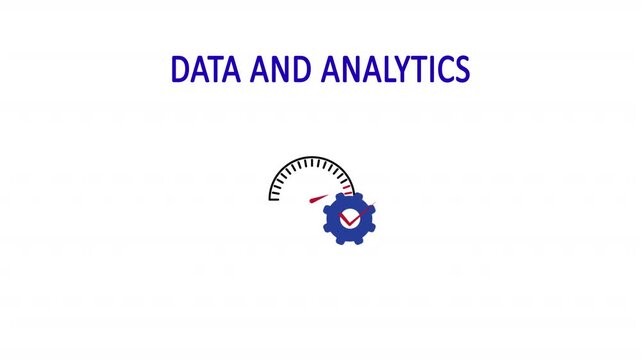 Animated icon data and analytics concept, in Featuring Charts, reports, statistics, KPIs, growth, insights