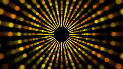 Shimmering golden tunnel of glowing light particles radiant abstract vortex Video Animated Background - Powered by Adobe